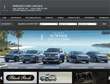 Tablet Screenshot of kriegerlincoln.com